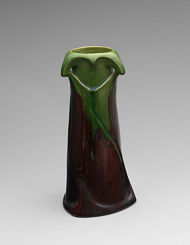 Green and brown vase