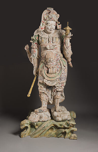 Bishamonten, Guardian of the North, Wood with pigments, Japan