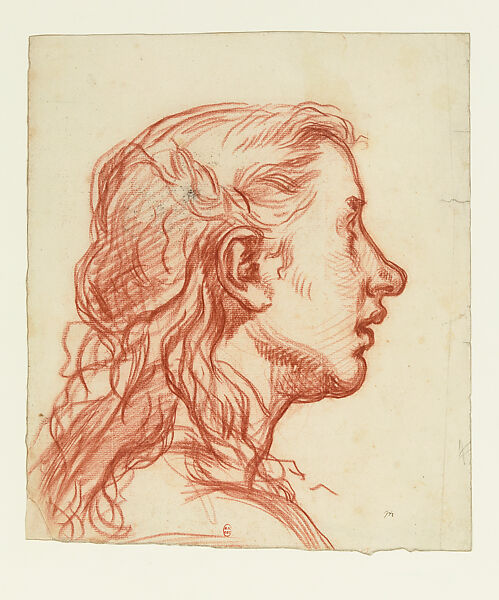 Head of a Young Woman (Suzanne Manet), Edouard Manet  French, Red chalk with traces of black chalk, French