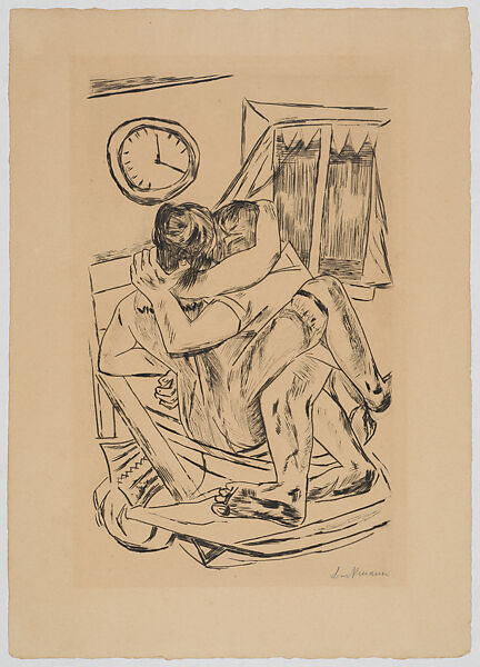 Embrace (Umarmung), Max Beckmann (German, Leipzig 1884–1950 New York), Drypoint 