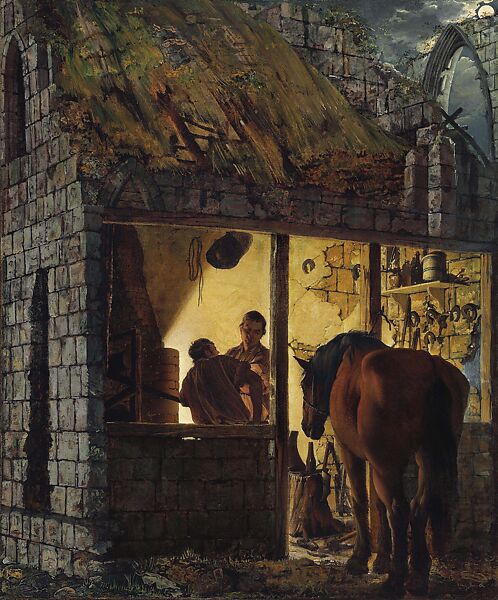 A Blacksmith's Shop, Joseph Wright (Wright of Derby) (British, Derby 1734–1797 Derby), Oil on canvas 