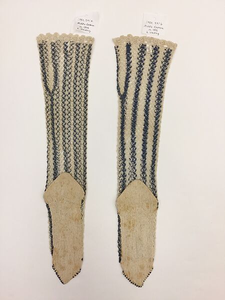 Stockings, Cotton; crocheted