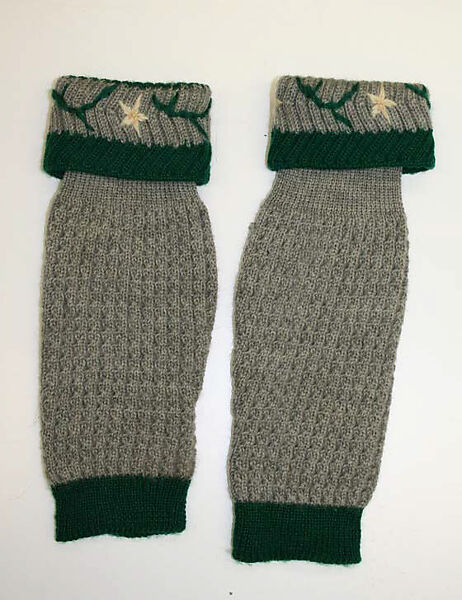 Ski leg warmers, wool, probably European 