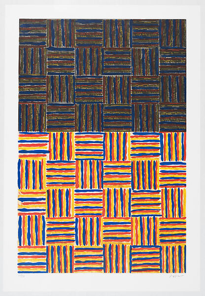 DNA: Etching I, McArthur Binion (American, born 1946), Color aquatint, sugarlift aquatint, and etching 