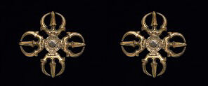 Pair of Ritual Implements (Katsumasho), Gilt bronze, Japan 