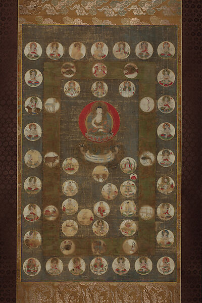 Star Mandala, Hanging scroll; ink, gold and color on silk, Japan 