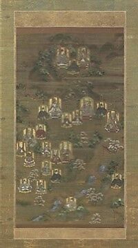 Mandala of Hiyoshi Sannō, Hanging scroll; ink, color, and gold on silk, Japan