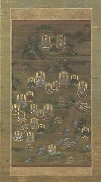 Mandala of Hiyoshi Sannō, Hanging scroll; ink, color, and gold on silk, Japan 