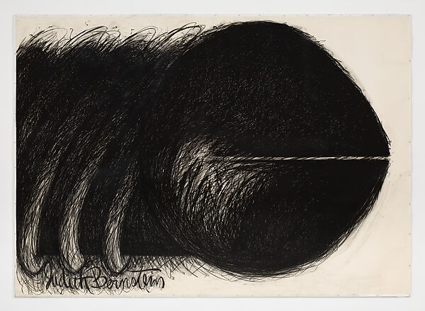 Horizontal, Judith Bernstein (American, born Newark 1942), Charcoal on paper 