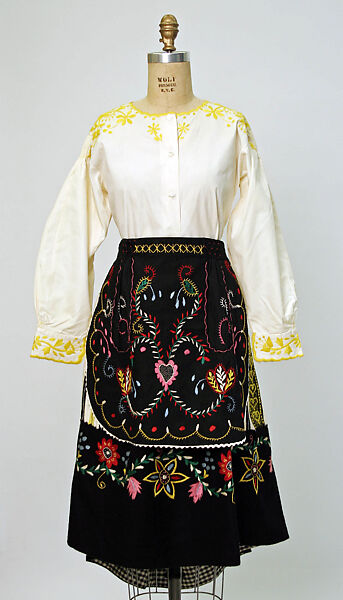 Ensemble, wool, cotton, Portuguese 