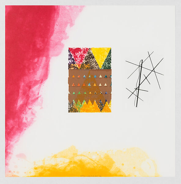 Cloth: Label 4, Richard Tuttle (American, born Rahway, New Jersey, 1941), Etching with aquatint, spitbite, sugarlift, softground, fabric collé 