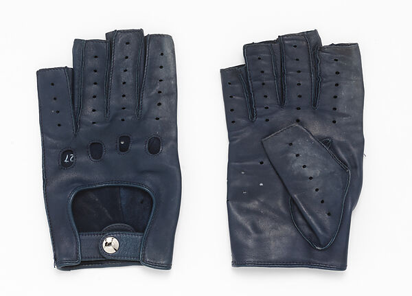 Gloves, Causse Gantier (French, founded 1892), leather (lambskin), cotton, metal, French 