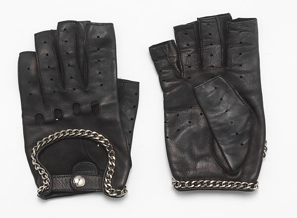 Gloves, Causse Gantier (French, founded 1892), leather (lambskin), cotton, metal, French 