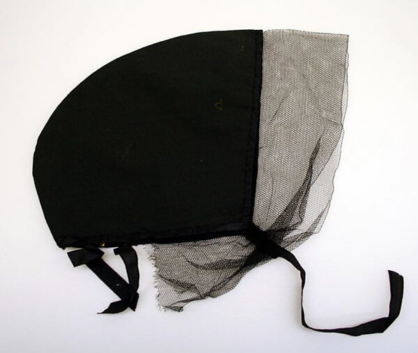 Headdress, straw, wool, silk, German