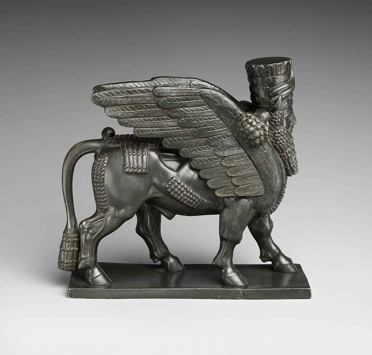 Human-headed winged bull, Bronze, British