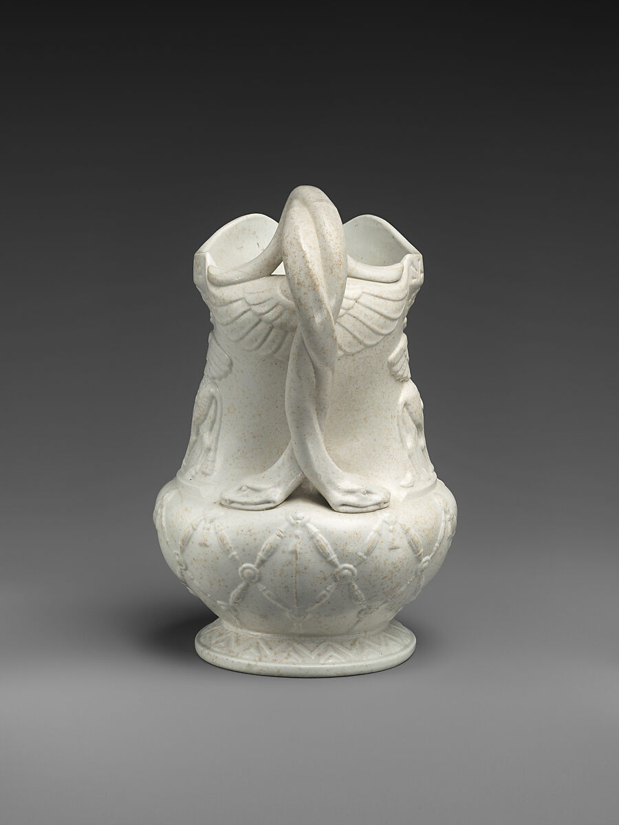 Jug with Assyrian-inspired decoration, Stoneware, British