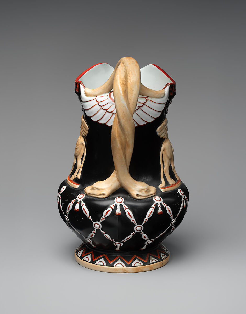 Jug with Assyrian-inspired decoration, Stoneware, British