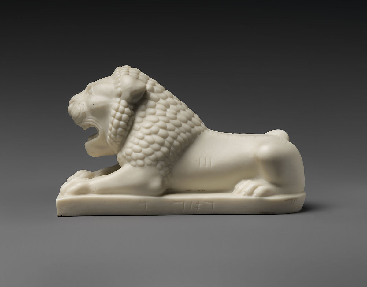 Lion, Unglazed porcelain (Parian ware), British