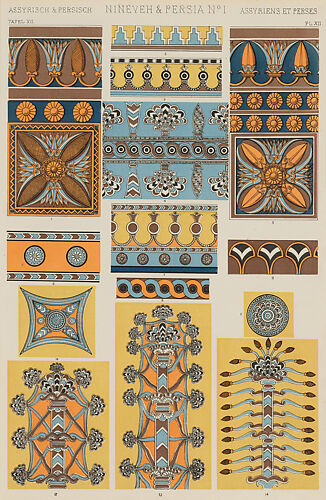 Nineveh and Persia No. 1, plate XII from The Grammar of Ornament, 3rd edn.