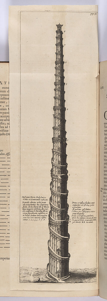 Turris Babel, Lievin Cruyl (Ghent 1634–Ghent 1720 (?)), Paper, board, leather, German