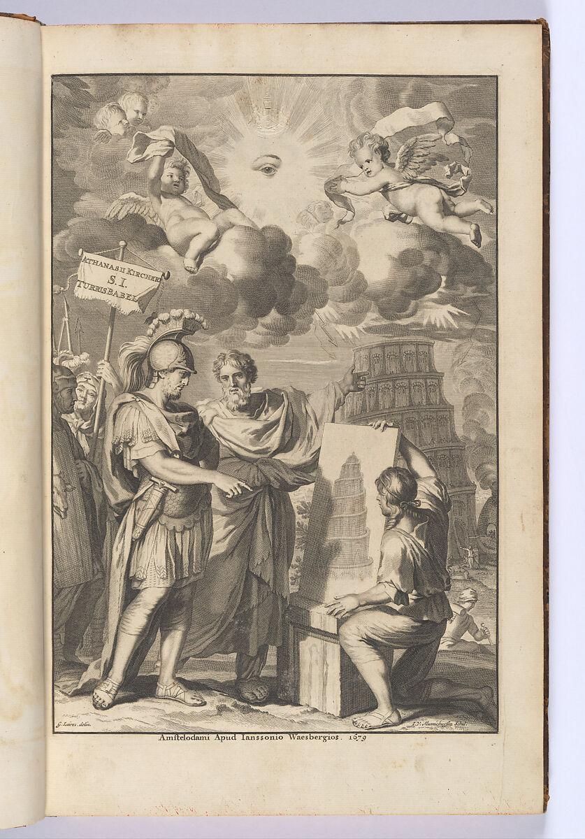 Turris Babel, Lievin Cruyl (Ghent 1634–Ghent 1720 (?)), Paper, board, leather, German