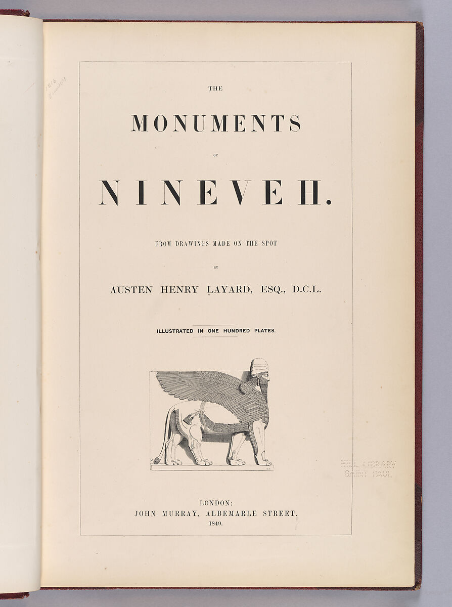 The Monuments of Nineveh, Paper, board, cloth, British