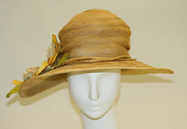 Hat, straw, probably American