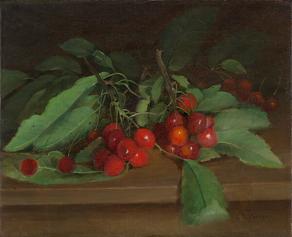 Cherries, Charles Ethan Porter (1847–1923), Oil on canvas, American 