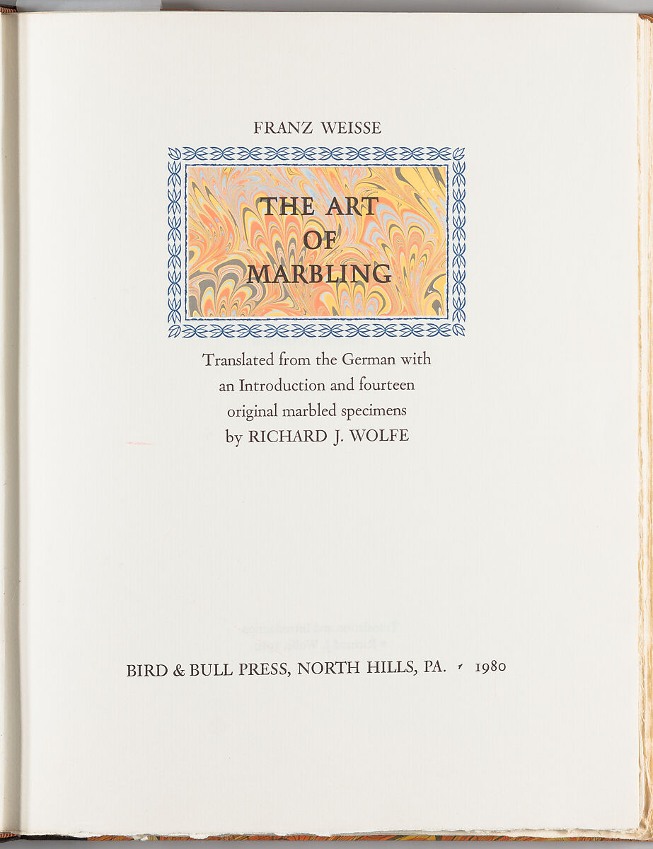 The art of marbling, Franz Weisse (German, 1878–1952)