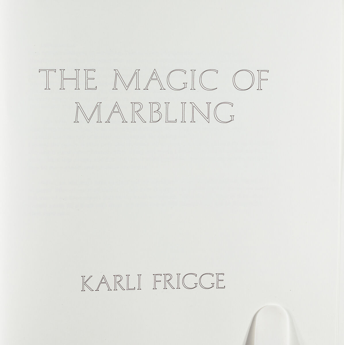 The magic of marbling, Karli Frigge (Dutch, born Rotterdam, 1943)