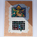 Saqqakhana Collage, Parviz Kalantari (Iranian, Tehran 1931–2016 Tehran), Mixed media: mud and hay mixture, ceramic, iron, beads, ribbons, and tassels