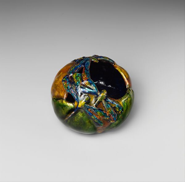 Vase, Designed by Louis C. Tiffany (American, New York 1848–1933 New York), Enamel on copper, American 