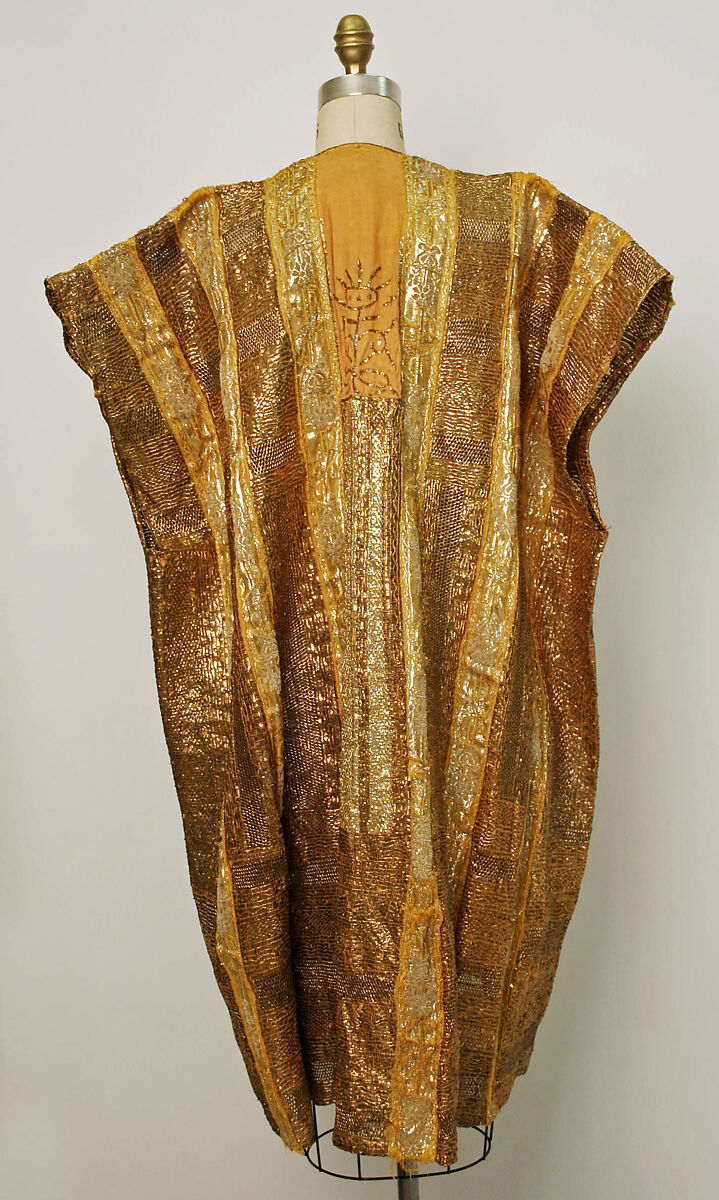 Wedding Ensemble, Metal wrapped thread, silk, cotton; embroidered