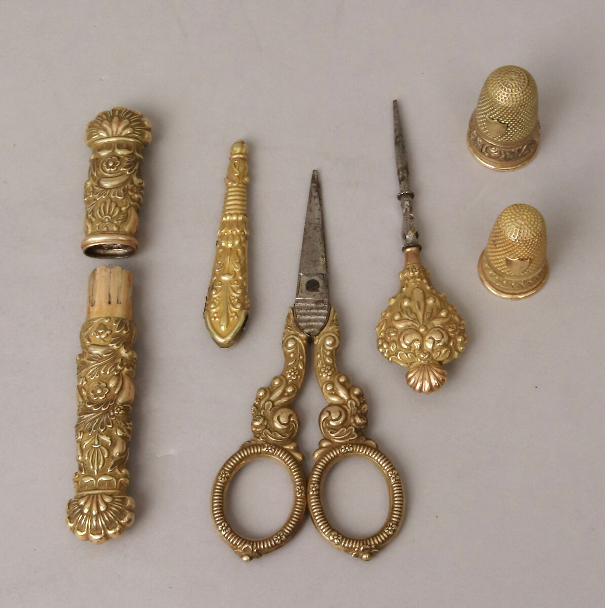 Work box in the form of a peacock, Mahogany, coniferous wood (pine?), oak; birch, boxwood, ebonized wood; inlay of sycamore, green stained holly, mahogany; bone, silver-gilt, blued steel, brass, velvet, printed paper, German, probably Berlin