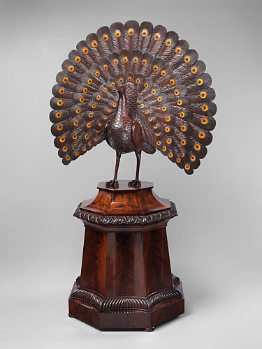 Work box in the form of a peacock
