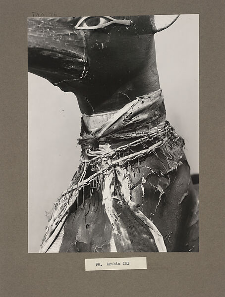 Detail of Anubis Figure, Harry Burton (British (1879–1940)), Gelatin silver print from glass negative 