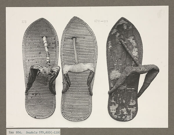 Sandals, Harry Burton (British (1879–1940)), Gelatin silver print from glass negative 