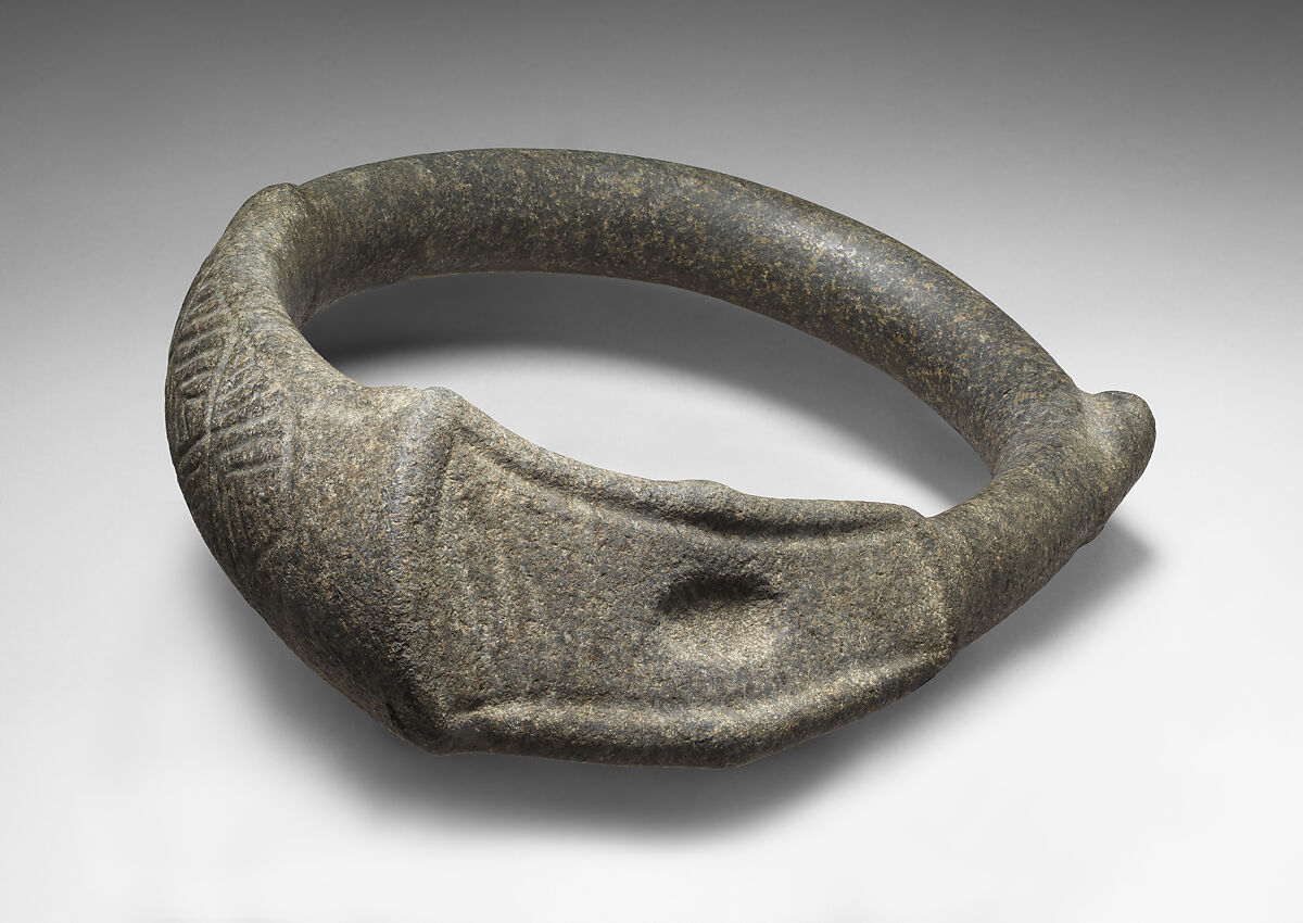 Ceremonial collar or belt, Taíno artist  , Puerto Rico, Stone, Taíno 