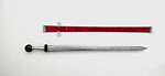 "Athena" Sword and Scabbard, from Reflections - Dedication to the Goddess Series, Peter Johnsson (Swedish, b. 1965), Steel, iron, gold, silver, felt, linen, shellac, Swedish, Storvreta