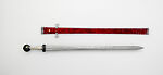 "Athena" Sword and Scabbard, from Reflections - Dedication to the Goddess Series, Peter Johnsson (Swedish, b. 1965), Steel, iron, gold, silver, felt, linen, shellac, Swedish, Storvreta