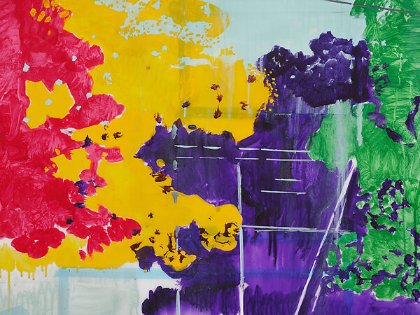 No Idling (Study), Hurvin Anderson (British, born Birmingham 1965), Acrylic paint with tape, over pencil on drafting film (synthetic polymer sheet)