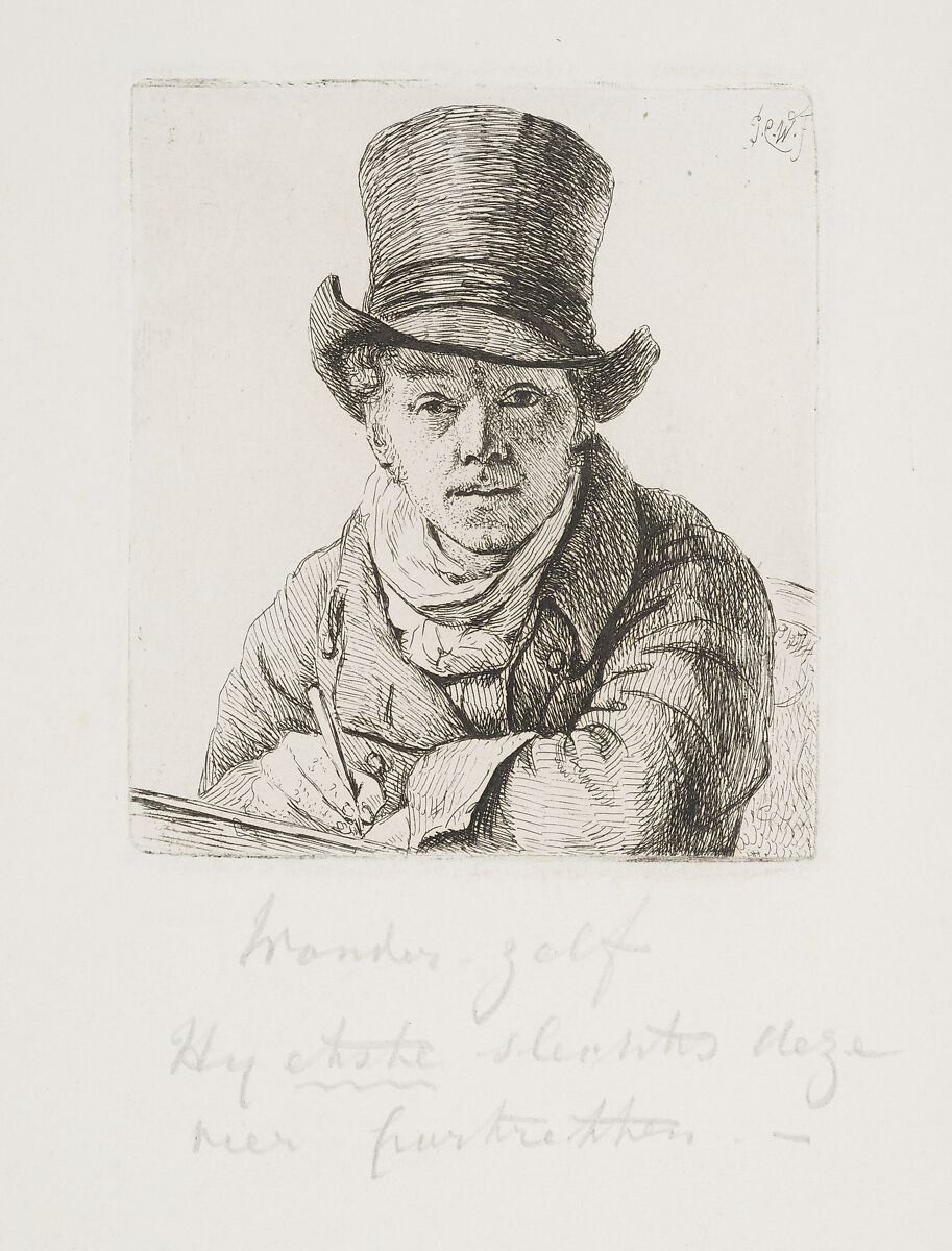 Self-Portrait, Pieter Christoffel Wonder (Dutch, 1780–1852), Etching on machine-made wove paper 