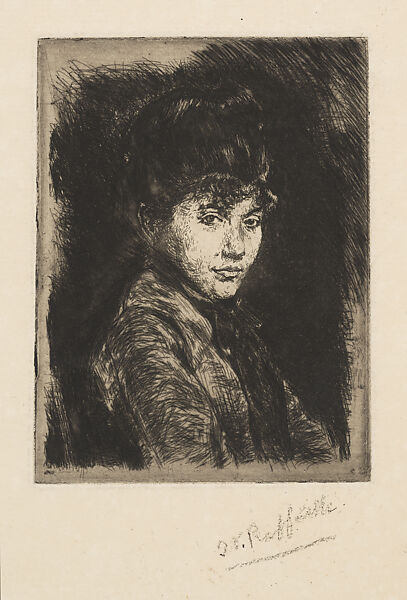 Madame Jean-François Raffaëlli, Jean-François Raffaëlli (French, Paris 1850–1924 Paris), Etching and drypoint; second state of two