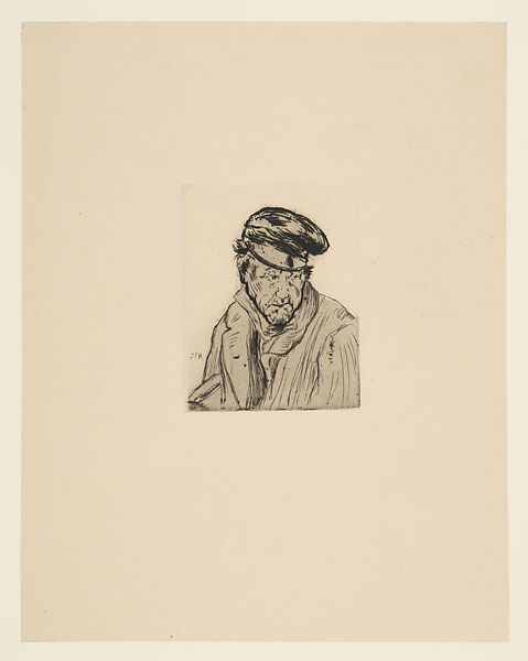 Ragpicker, Jean-François Raffaëlli (French, Paris 1850–1924 Paris), Etching and drypoint with surface tone selectively wiped 