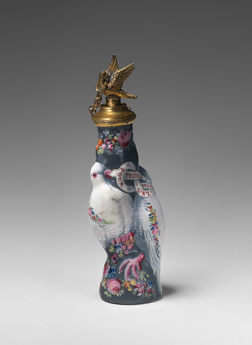 Scent bottle with two doves