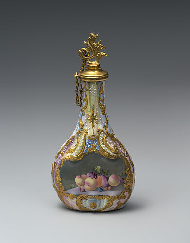 Scent bottle with still life of fruit