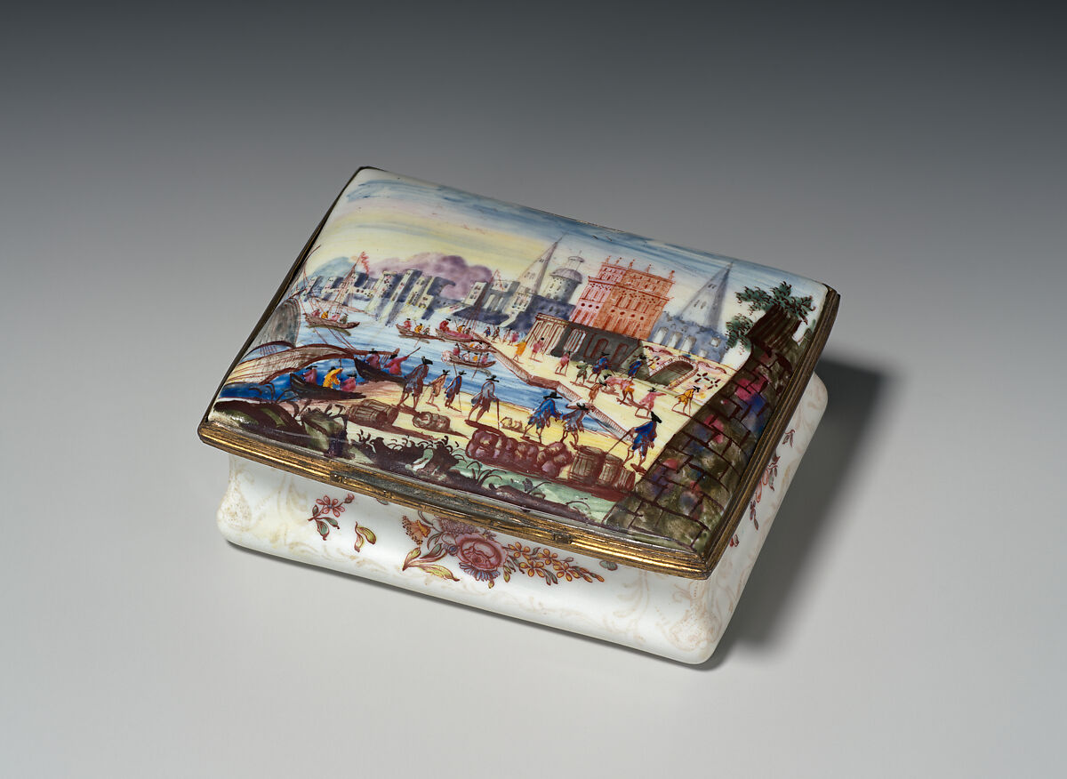 Snuffbox, Enamel on copper, British 