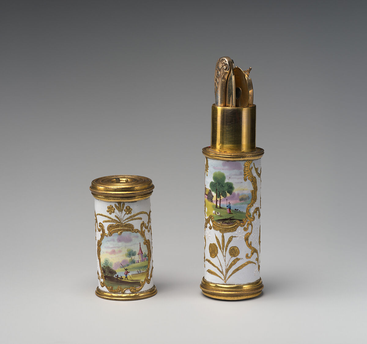 Nécessaire, Enamel on copper, British, South Staffordshire