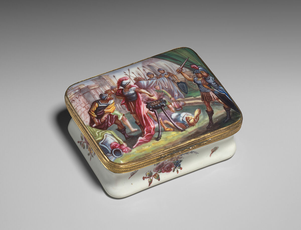 Snuffbox, Enamel on copper, British  