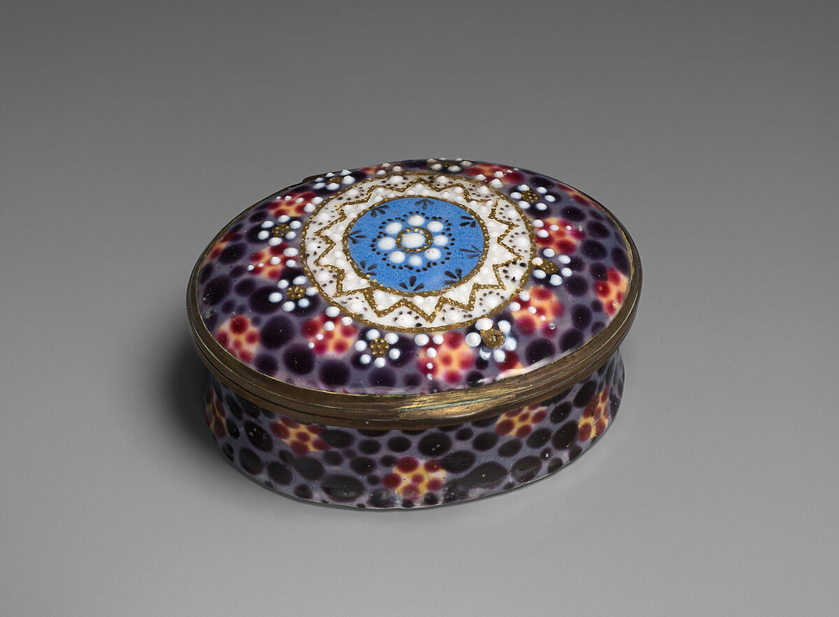 Patch box, Enamel on copper, British  